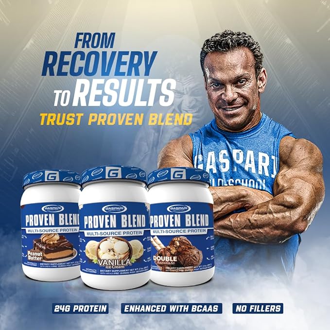 Gaspari Nutrition Proven Blend Multi Source Protein Powder Beef Protein Isolate Whey Concentrate and Whey Isolate Builds Lean Muscle 24g of Protein (28 Servings Chocolate Peanut Butter)