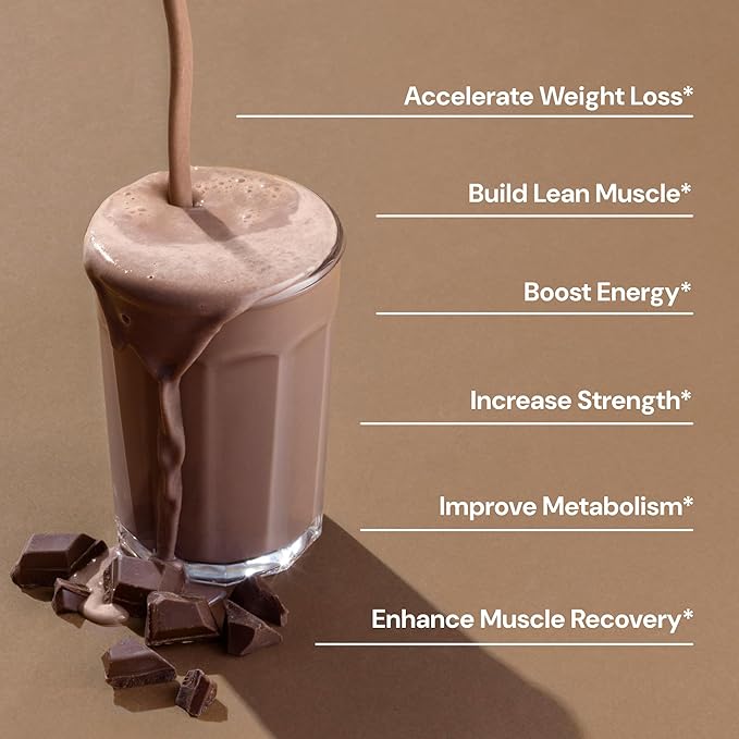 Novex Biotech TripleShred Protein Powder – Lean Muscle &amp Metabolism Support with Thermogenic Blend Caffeine Green Tea &amp Coffee Bean – Weight Management Formula Chocolate Fudge 20 Servings