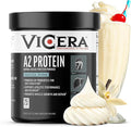 A2 Protein Powder Vanilla Creme 25 G Protein per Serving Organic A2/A2 Whey Casein Blend with Probiotics and Celtic Sea Salt Gluten Free Workout Supplement Non GMO 20 Servings 27.4 Oz