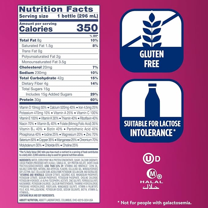 Ensure COMPLETE Milk Chocolate Nutrition Shake Complete Balanced Meal Replacement Ready To Drink 30g Protein 25 Vitamins &amp Minerals 10 fl oz—24 Pack