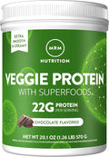 MRM Nutrition Veggie Protein with Superfoods - Chocolate Flavored Protein Powder for Women &amp Men 22g of Vegan Protein Amino Acids &amp Digestive Enzymes Gluten &amp Dairy Free - 15 Servings