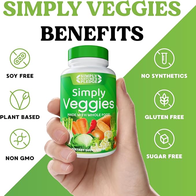Simply Nature's Pledge - Made with Whole Food Superfoods Packed with Beta Carotene &amp 18 Different Vegetables - 100% Soy Free