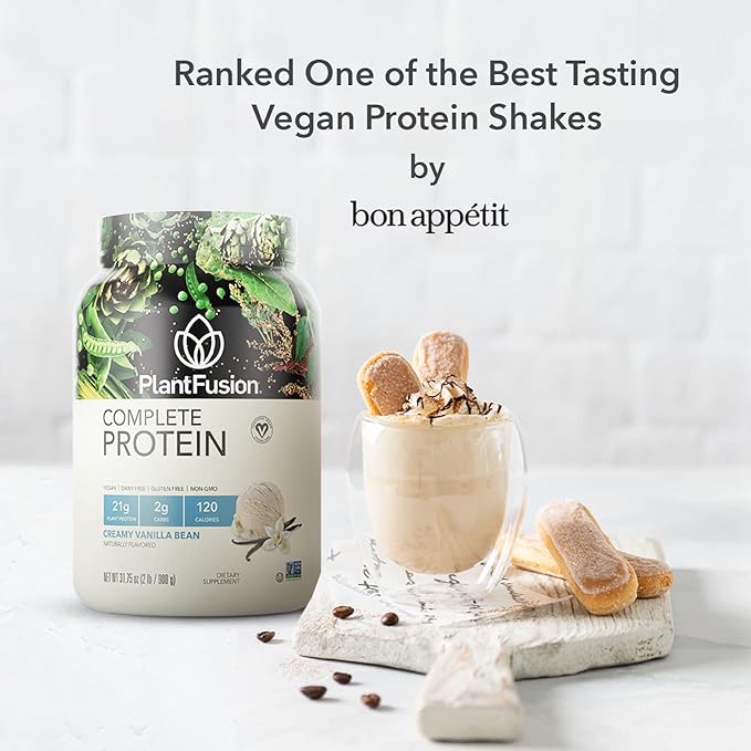 PlantFusion Complete Vegan Protein Powder - Plant Based Protein Powder with BCAAs Digestive Enzymes and Pea Protein - Keto Gluten Free Soy Free Non-Dairy No Sugar Non-GMO - Vanilla Bean 5lb Bulk