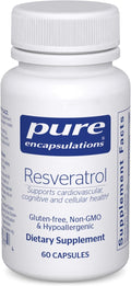 Pure Encapsulations Resveratrol - Cardiovascular Cellular Health &amp Memory Support* - 40 mg Trans-Resveratrol - Antioxidants Supplement - Gluten Free &amp Non-GMO - 60 Capsules