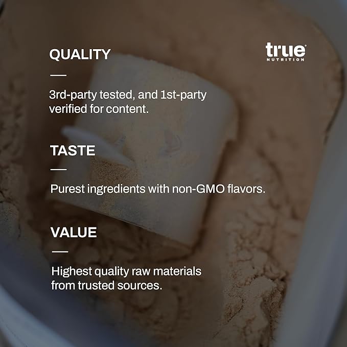 True Nutrition Whey Protein Concentrate Powder - 24g Complete Whey Protein per Serving - High Leucine Full Amino Acid Profile - Gluten Free Soy Free Vegetarian - French Vanilla - 2lb