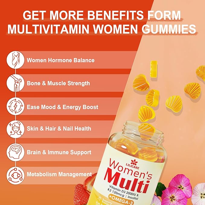 Womens Multivitamin Gummy &amp Sulforaphane with Glutathione Gummies