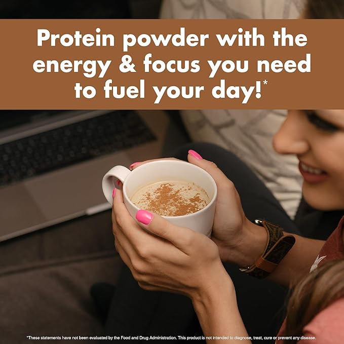 NutraOne RoastOne Coffee Protein Powder Coffee Infused Whey Protein Powder for Energy &amp Focus 160mg Caffeine and 20g Protein (Sweet Cream – 1.35 lbs.)