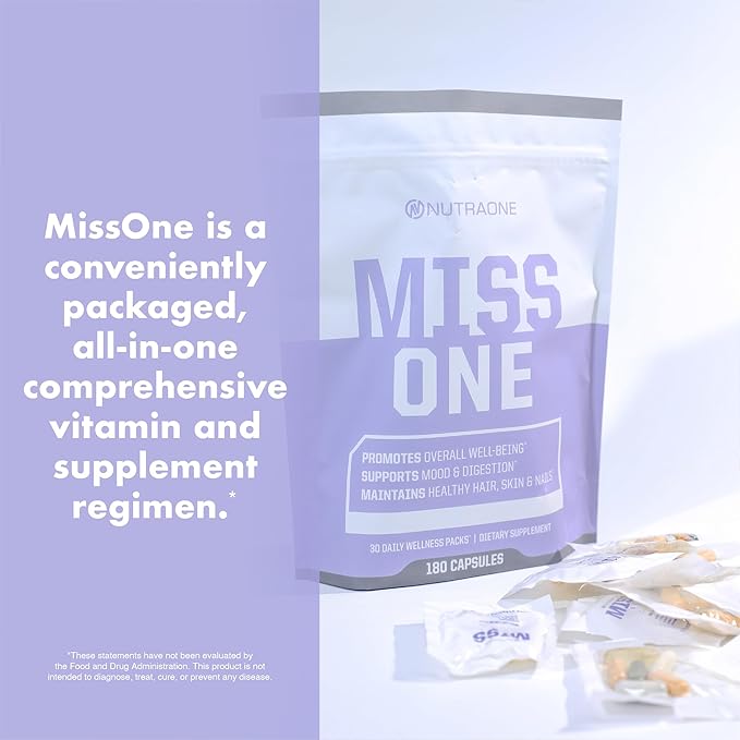 NutraOne MissOne Daily Vitamin Packs for Women Women’s Daily Vitamins and Supplements Regimen (30 Day Supply)
