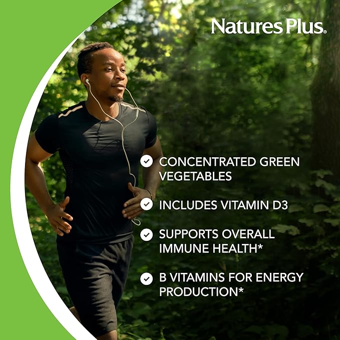 Natures Plus Source of Life Power Teen - 90 Vegetarian Tablets - Teen Multivitamin with Minerals &amp Whole Foods for Mental Focus Energy Booster - Gluten-Free - 45 Servings