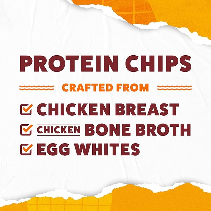 WILDE Protein Chips Chicken &amp Waffles High Protein Snacks for Adults Keto Chips Gluten Free Low Carb Snack Box Made with Real Ingredients 1.34oz Bags Pack of 12