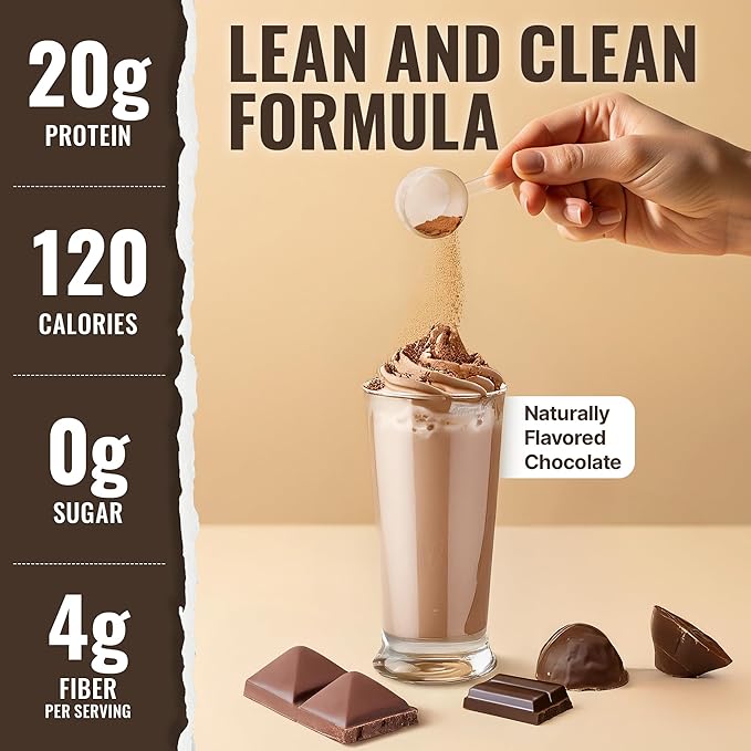 10X Health Vegan Protein Powder - 20g per Serving Plant Based Protein Powder for Muscle Support Strength &amp Nutrition - Dairy-Free &amp Gluten-Free - Chocolate 2.3 lbs 30 Servings