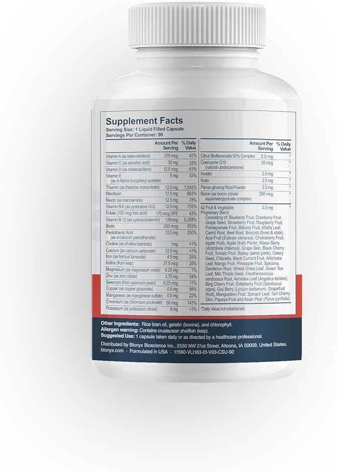 Multivit+ Athlete's Multivitamin - Whole Food-Sourced Nutrients Supports Performance &amp Muscle Health 90 Day Supply