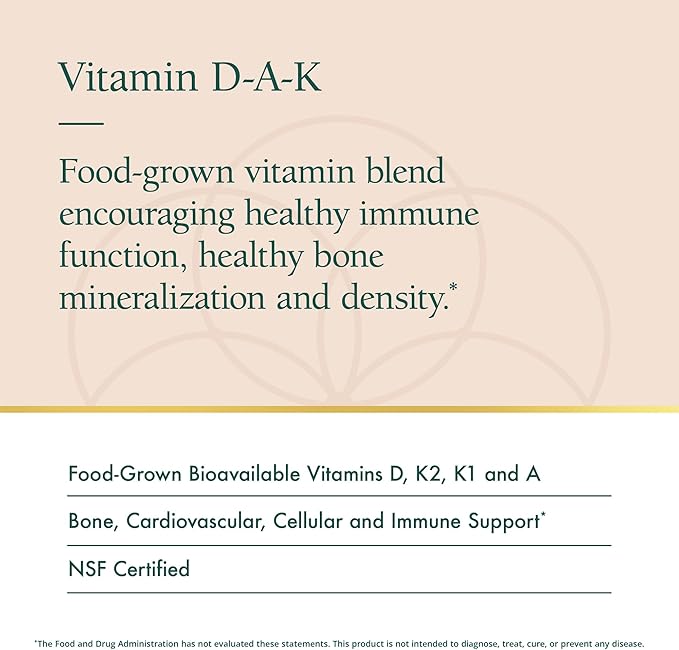 Natura Health Products Vitamin D-A-K Supplement - Supports Healthy Bone Heart and Vision Function Featuring Vitamins D3 5000 IU A 1000 IU K2 50 mcg K1 550 mcg Bioavailable (60 Capsules)