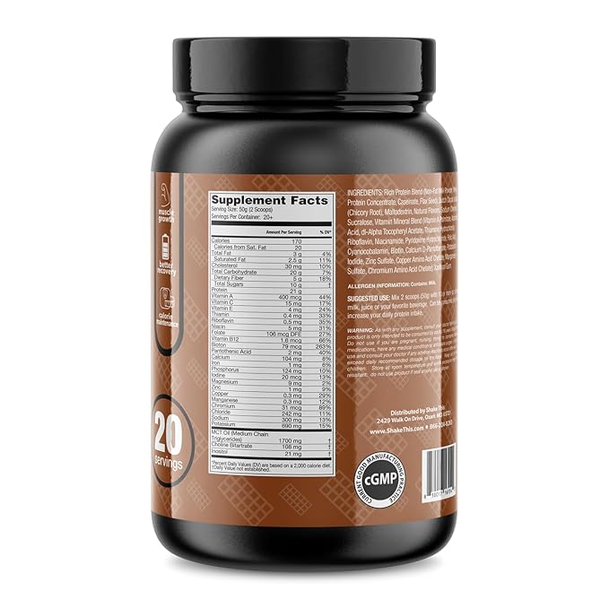 Complete MR | 1 Gallon Container - 20 servings | Meal Replacement Shake with Protein Carbs Fiber and Vitamins (MIlk Chocolate)
