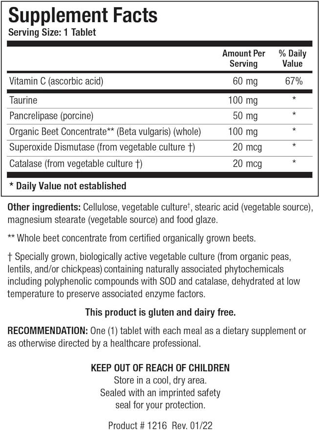 Biotics Research Beta-TCP™ - Digestive Enzymes For Women &amp Men -Enzymes for Digestion Supports Liver Function Normal Bile Flow Healthy Cholestrol With Betaine &amp Organic Beet Concentrate 180
