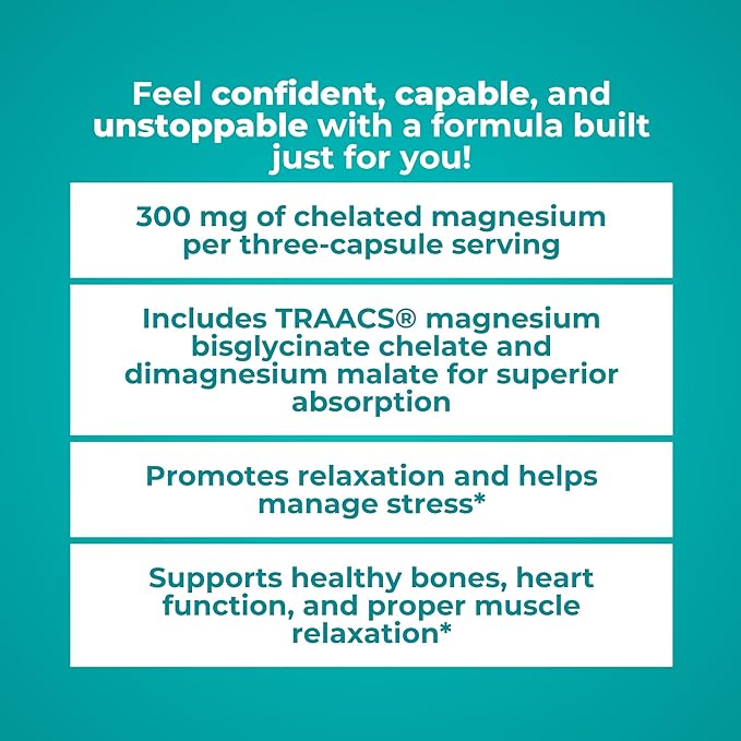 Reignite Wellness by JJ Virgin | Magnesium Body Calm | Chelated Magnesium Supplement for Energy Production Sense of Calm &amp Immune Support | Magnesium Bisglycinate Chelate Complex | 120 Capsules