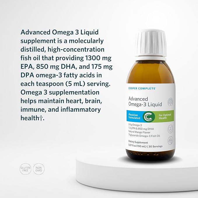 Cooper Complete Advanced Liquid Omega 3- Natural Mango Flavored