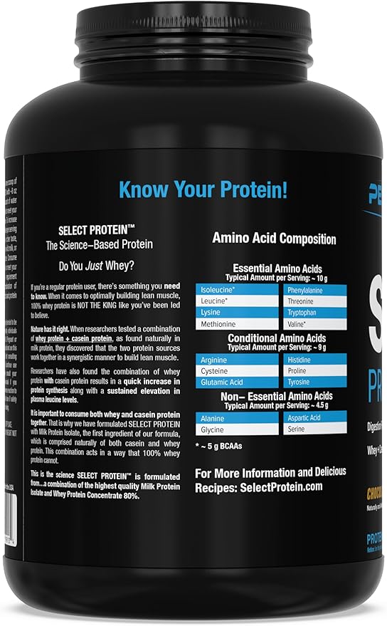 PEScience Select Protein Powder Whey and Casein Blend Lean Protein Powder for Women and Men Low Calorie Low Carb Keto Friendly Gluten Free Chocolate Peanut Butter Cup - 55 Servings