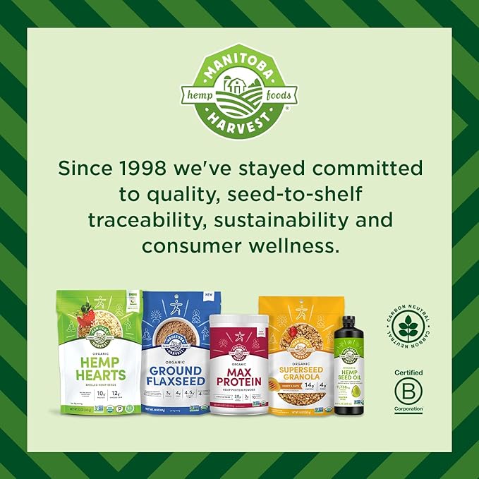 Manitoba Harvest Organic Hemp &amp Matcha Powder 5.5 oz Energy 6g of Protein 2g of Fiber per serving Matcha Protein Powder Vegan Non-GMO Project Verified 56g of Caffeine Packaging May Vary
