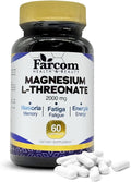 Magnesium L-Threonate Capsules Enhanced Memory stabilizing Emotions slowing Down of neurological Illnesses. 60 Magnesium L-Threonate Capsules.