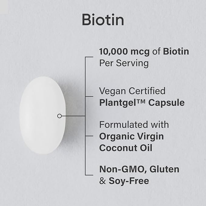 Sports Research® Dissolve to Absorb Pack - 10000mcg Biotin (Vitamin B7) with Organic Coconut Oil + Digestive Enzymes with Probiotics &amp Ginger