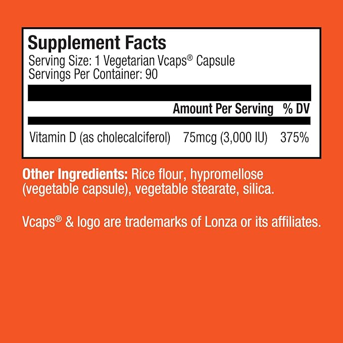 Invite Health Vitamin D3 3000 IU - Supports Immune Bone Brain Heart and Hormone Health - 90 Vegetarian Capsules - 90 Day Supply (2)