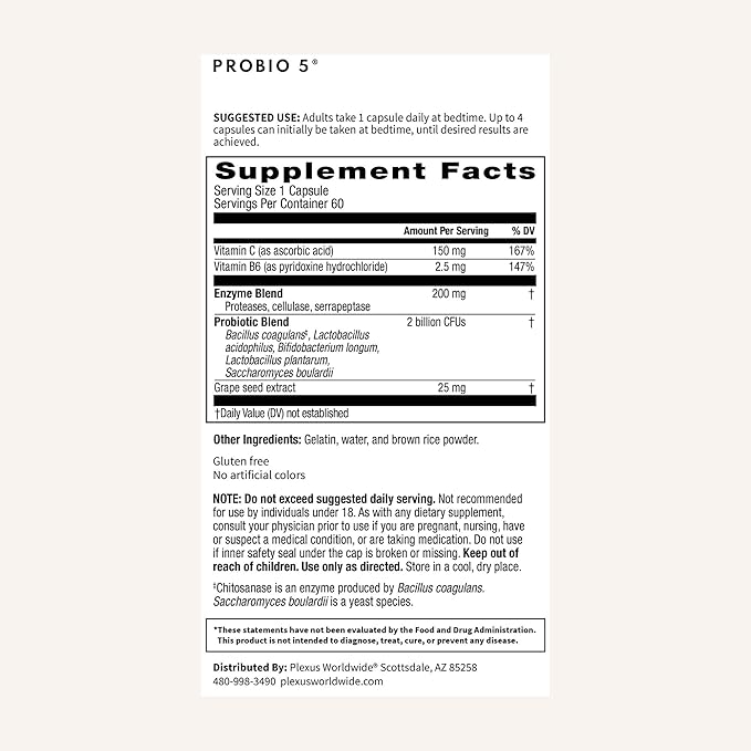 Plexus® ProBio 5® 60 Capsules (2 Pack)