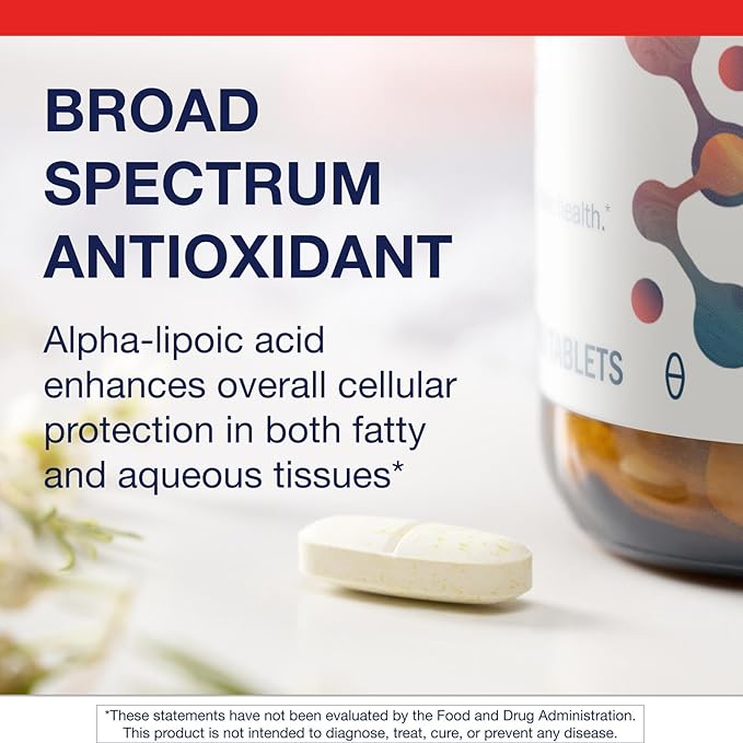Metagenics Alpha-Lipoic Acid 300 mg - Metabolism &amp Antioxidant Support Supplement for Tissue Brain &amp Heart Health* - Non-GMO Gluten-Free Vegan Soy-Free - GMP Certified Facility - 60 Tablet