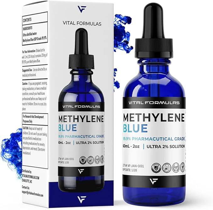 vitalmaxformulas Methylene Blue Ultra 2% Solution99.9% Pure30 Servings per Bottle - 60mL (2OZ)