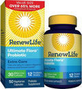 Renew Life Extra Care Ultimate Flora Probiotic Supplement 30 Billion 50 Vegetarian Capsules