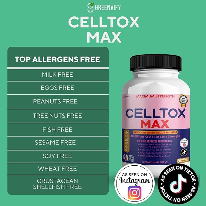 CellTox Max Probiotic Supplement Maximum Strength 40 Billion CFU 60 Capsules 30-Day Supply (2)