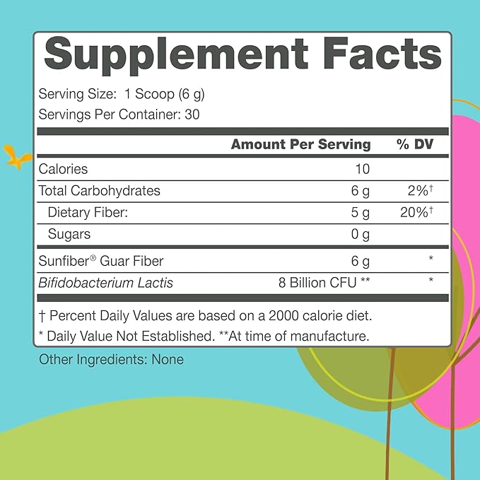 Regular Girl Organic Powder Prebiotic Fiber Supplement and Probiotics for Women Low FODMAP 30 Servings Unflavored