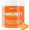 GOBIOTIX Vitamin C - Immune Defense Support Supplement - Immunity Powder Wellness Booster - Vegan Superfood - Elderberry Turmeric B12 Vitamin Supplement Non-GMO and Sugar Free (Orange)
