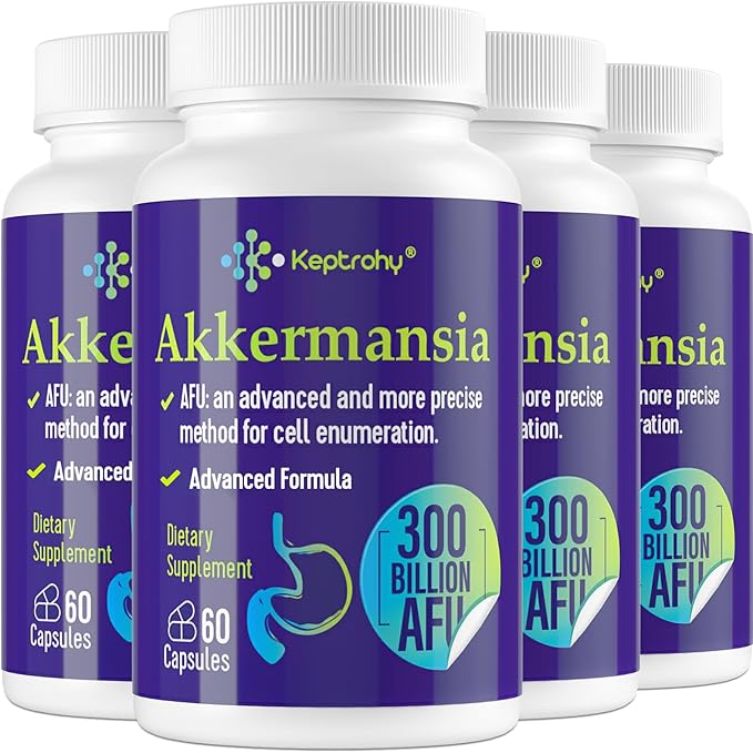 300 Billion AFU Akkermansia Probiotic for Women &amp Men Akkermansia Muciniphila for More Akkermansia Production Digestive Gut &amp Immune Gut Digestive Lining Function 240 Count