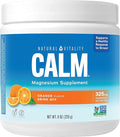 Natural Vitality Calm Magnesium Supplement Anti-Stress Drink Mix Powder Gluten Free Vegan &amp Non-GMO Orange 8 oz