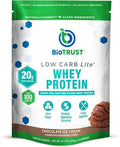 BioTrust Low Carb Lite 20 Grams of Grass-Fed Whey Protein Isolate 100 Calories ProHydrolase Digestive Enzymes Non-GMO Free from Soy and Gluten rBGH-Free (14 Servings) (Chocolate Ice Cream)