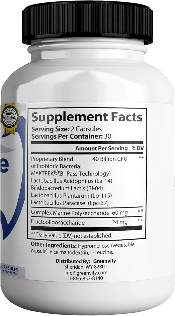 Dentipure Max Probiotic Supplement 40 Billion CFU 60 Capsules Supports Teeth and Digestive Health (1)