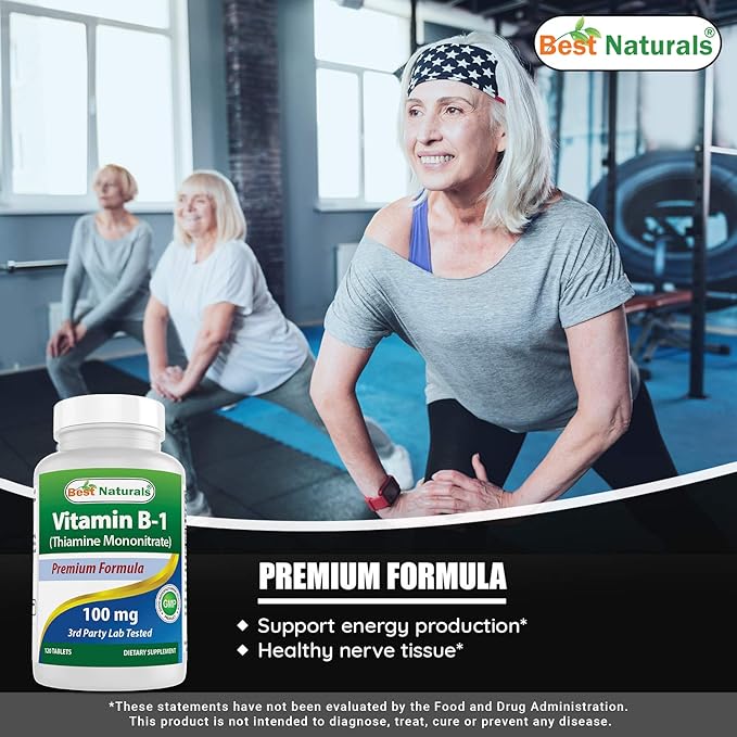 Best Naturals DMAE Supplement 250 mg &amp Vitamin B1 as Thiamine Mononitrate 100 mg