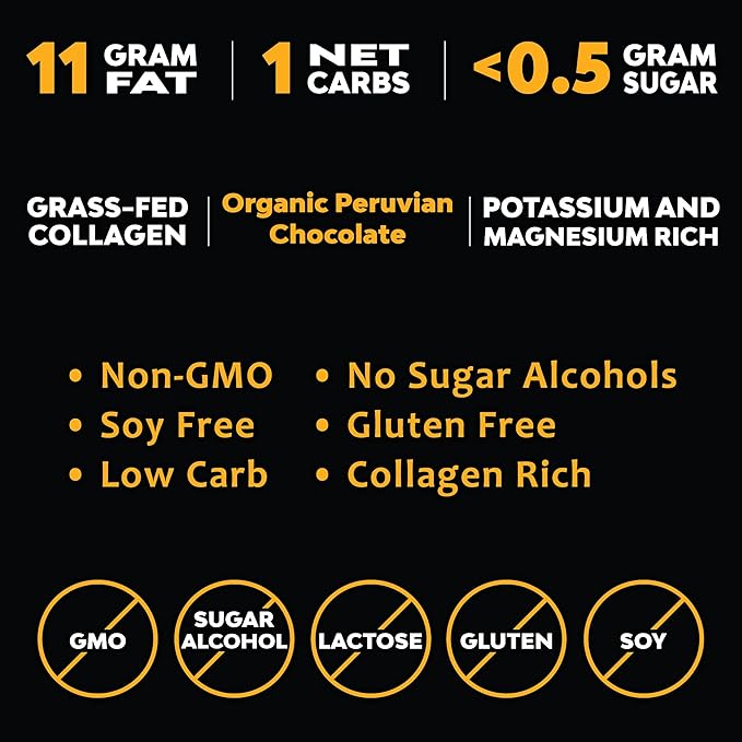 MariGold Keto Fat Bombs Snacks - Mint Chocolate Chip - Low Carb Collagen Rich Organic Cocoa Butter Dark Chocolate Organic Peppermint Gluten-Free Non-GMO (3 bag 5 Servings Each) No Weird Aftert