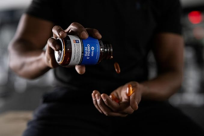 Designs for Sport Omega 3 HI-PO - High-Potency Triglyceride Fish Oil - 1500 mg Omega-3 with 750 mg EPA &amp 750 mg DHA - No Fishy Aftertaste - 60 Softgels