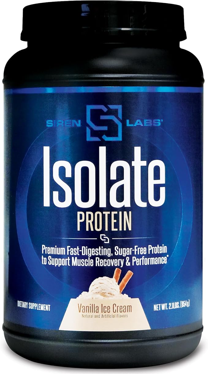 Isolate Premium Whey Protein Powder Keto Isolate and Hydrolysate with Amino Acids Including Glutamine for Lean Muscle Growth and Recovery - Vanilla Ice Cream (30 Servings)