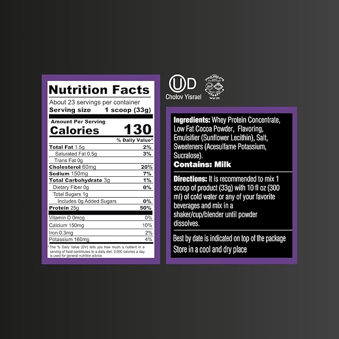 Cookies and Cream + Wild Strawberry Whey Protein Powder Bundle - Gluten-Free 25g Protein 5.5g BCAA 2.7g Leucine 1.4g Isoleucine 1.4g Valine