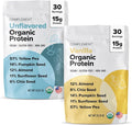 Complement Organic Protein Bundle | Unflavored &amp Vanilla Vegan Protein for Post-Workout Recovery Low Carb Sugar-Free and Plant-Based