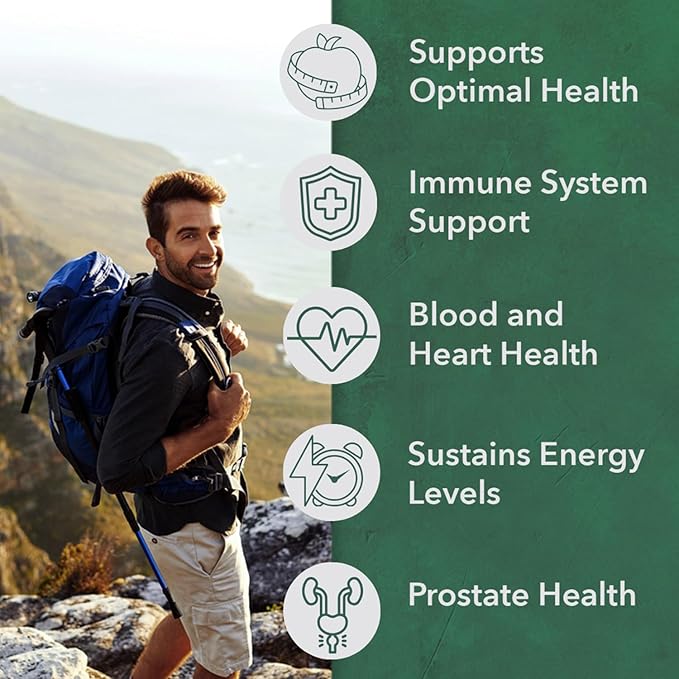 PlantFusion Organic Multivitamin for Men - One Daily Whole Food Blend Men's Multivitamin - Vegan Non-GMO Gluten Free &amp Dairy Free - 60 Tablets (2 Month Supply)
