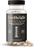 TruHeight Growth Capsules - Tall Nutrition for Natural Growth Supplement for Kids &amp Teens - Pediatric Vitamin D K Calcium &amp Ashwagandha - Bone Strength - Kids Vitamins D3 K2 Pills Taller Ag