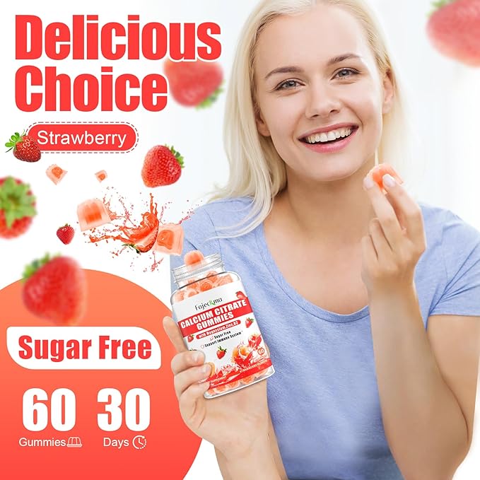 Calcium Citrate Gummies for Women Men: 1200 Calcium Magnesium Zinc with Vitamin D3 B6 Supplement for Adult - Vegan High Absorption Chewable Gummy Energy Support Sugar Free(120Count)
