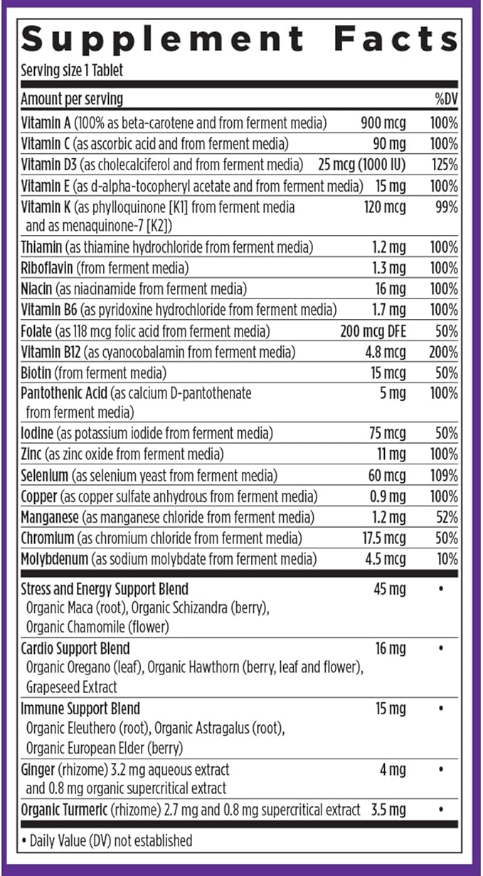 New Chapter Men’s Multivitamin B6 Extra B12 D3 Vitamin C &amp Zinc Immune Heart Cellular Energy and Brain Health Gentle on The Stomach One Daily Non-GMO Gluten-Free 18+ 72 Tablets