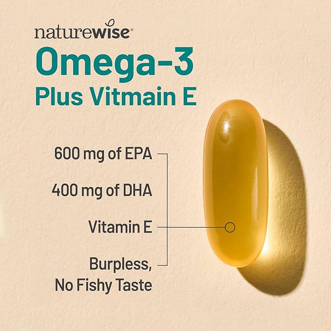 NatureWise [1] Vitamin D3 1000iu + Organic Olive Oil - 360 Mini Softgels[360-Day Supply] + (Pack of 2) Omega3 Fish Oil 1000mg + Vitamin E - Wild-Caught - 360 Softgels[180-Day Supply]