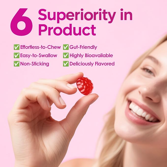 21 in 1 Magnesium Glycinate Gummy for Women with D3 K2 B6 B12 L-Theanine &amp Ashwagandha 2500mg Magnesium Complex Sleep Support Vegan Non-GMOThird-Party Tested (60-Day Supply)