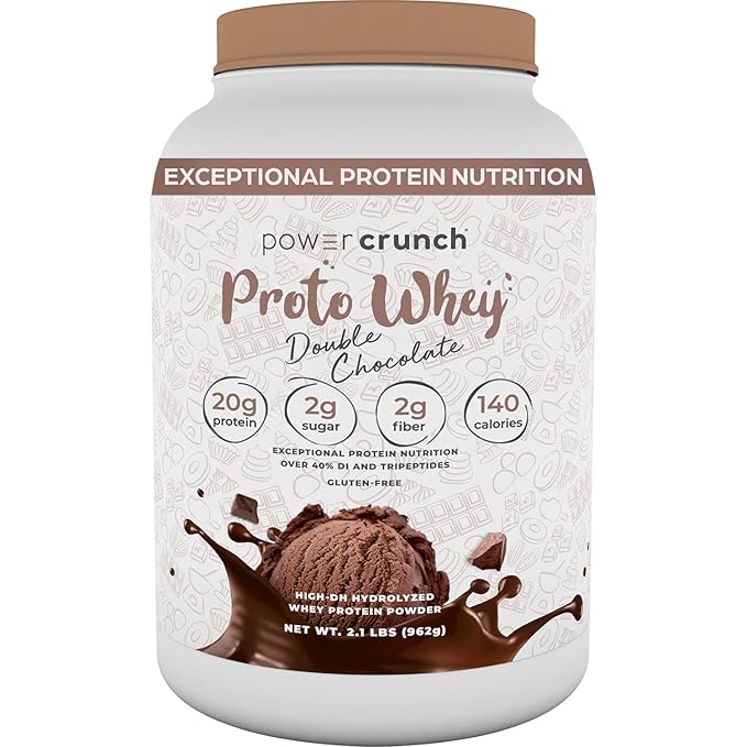 Power Crunch Proto Whey Double Chocolate Protein Powder 20g Protein 26 Servings 1 Container of 2.1 LBS (962 g)